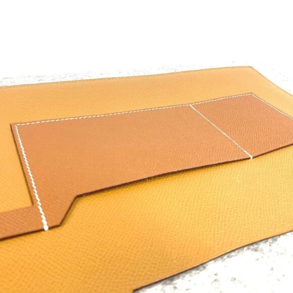 HERMES Bag Too Doo 37 Pouch Clutch bag felt / Leather gray/Brown - Picture 6 of 13